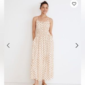 Madewell Sophia Cami Midi Dress in Wild Calendula Block-Print Size XXS